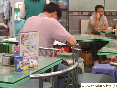 People often read the paper eating breakfast