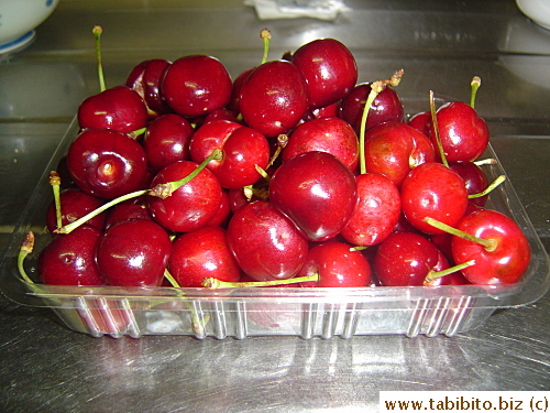 Our very first packet of cherries this year