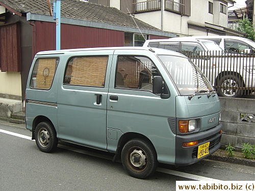 Bamboo screens for a van, making it look exotic