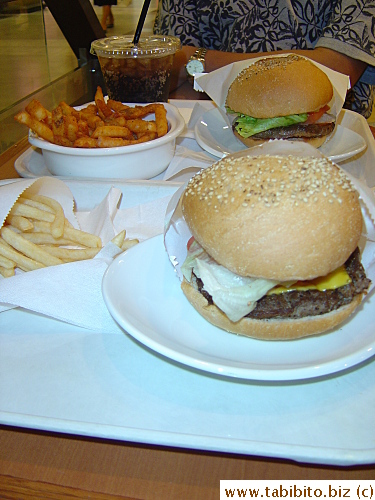 Burger meal in a fast food restaurant