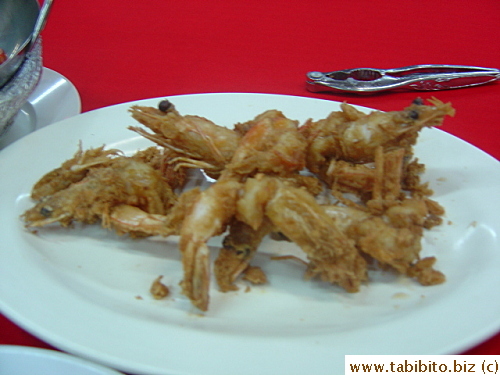 Deep-fried prawns