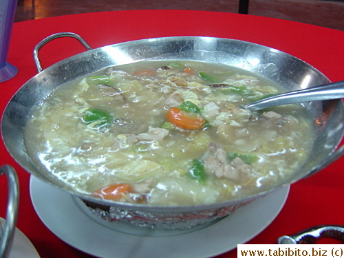 Noodles in a very thick broth