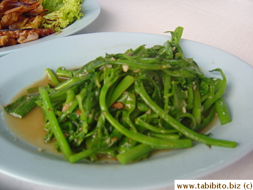 A local vegetable of Langkawi (first time we saw such vegetable) stir-fried with garlic and chili