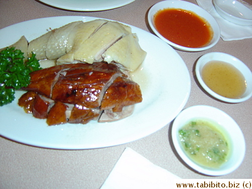 We also had roast duck and steamed chicken.  The chicken was bland but the duck was very yummy, worth going back for more