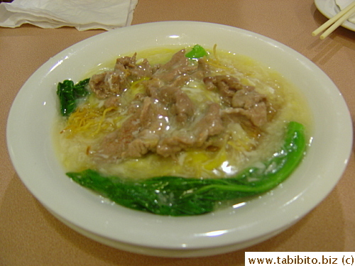We also had noodles with venison in a thick eggy sauce.  The venison tasted just like pork and the noodles were pan-fried till they were fragrant and crispy, this dish was yummy overall