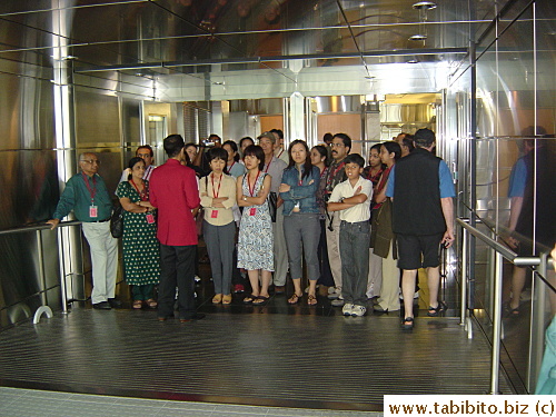 The next batch of visitors following ours, they had red passes