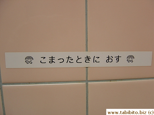 Sign inside a stall in a public toilet: