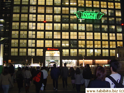 Shoppers streaming into Tokyu Hands