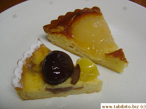 Chestnut and pear tart