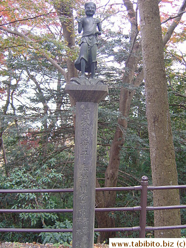 An angry-looking statue