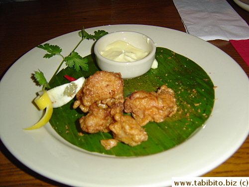 Half-eaten fried chicken