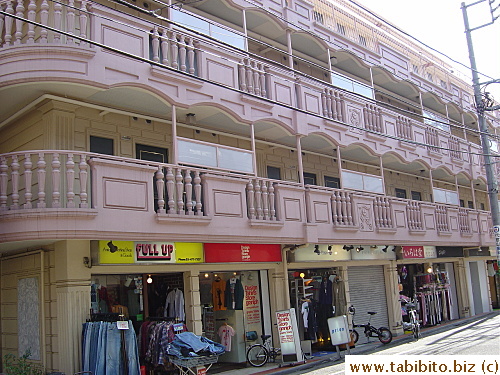 An apartment building in Daikanyama, notice all the shops on the ground floor are clothes stores