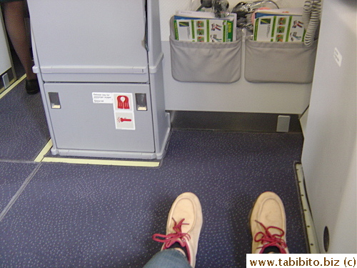 Of the numerous flights I've flown, we got the best seats returning home. We sat next to an exit that gives us plenty of leg room, but the flight was the shortest we flew together, only 2.45 hours!