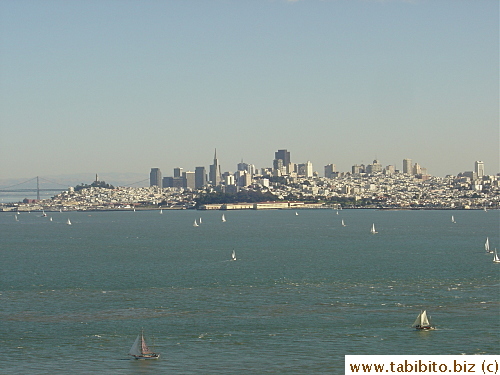 San Francisco and downtown area as viewed from the hill