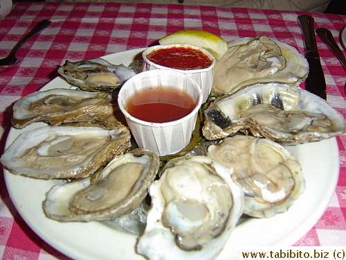 Plate of oysters for KL