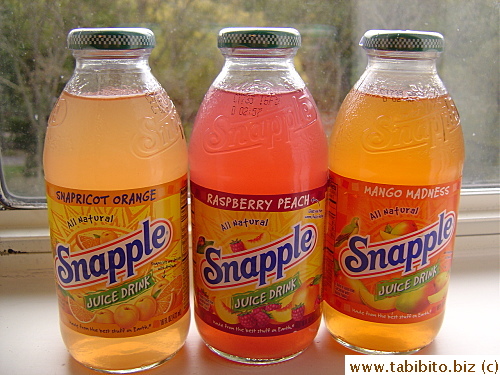 When we watched Elaine Benes drink Snapple on Seinfeld, we wanted to try.  These were the first 3 bottles we bought