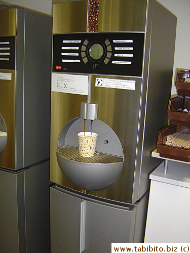 Fancy coffee machine which makes eight different kinds of coffee