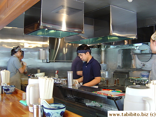 The chef prepares our noodles