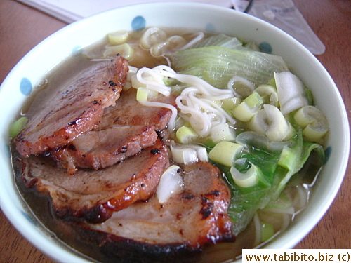 We also had a small bowl of rice noodles with Cantonese style roast pork with the duck for our lunch