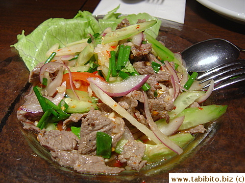 Boiled Beef Salad   900Yen/$7.6