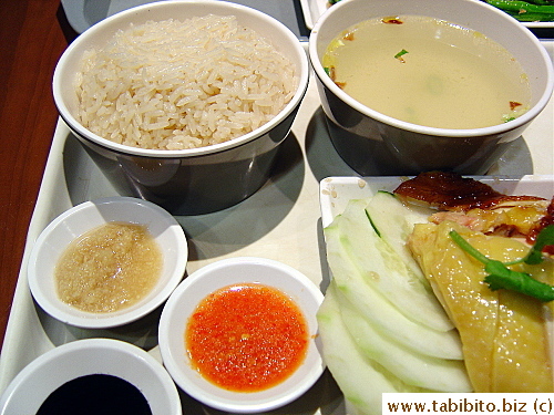 Traditional sauces for the chicken: chili, dark sweet soy and ginger.  The soup was so delicious that I bought ginseng this trip hoping to recreate it at home