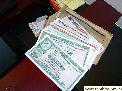 Cash found inside the box amounted to HK$3570/US$446 but not enough to pay for the fees for both boxes
