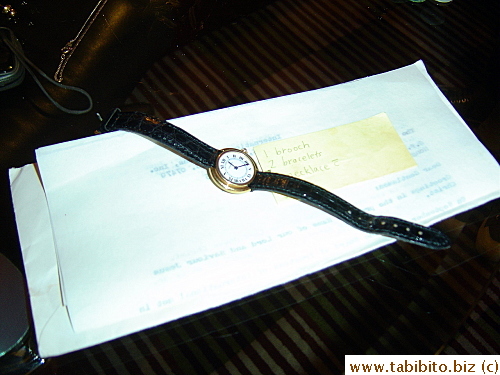 A watch which was found ON THE STREET by KL's late father was also amongst the treasure.  It must've been as precious to my mother-in-law as the rest of the gold jewelry