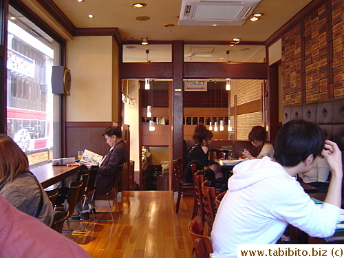 It has lots of counter seats inside (this picture only shows a third of the shop area)