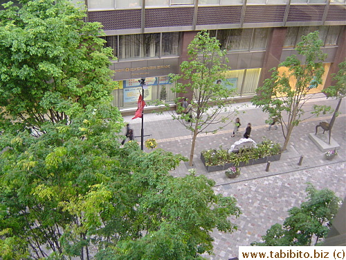KL needed to retrieve something from his desk so we all went up to the office with him. We bought sweets (more on that in another post) to eat there and chilled for a bit. This picture's taken from a window in the office