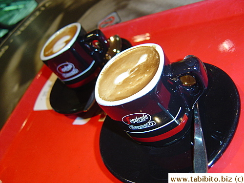 KL and Samuel had espresso at Segafredo coffee shop