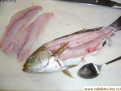 To my surprise, its fillets yield small amount of meat