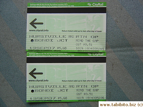 Train tickets