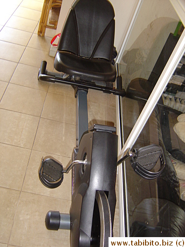 And this exercise bike which belongs to Peter's friend