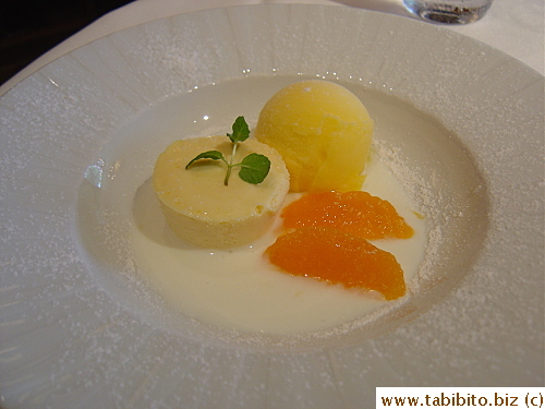 KL's same sorbet and a yuzu cheesecake