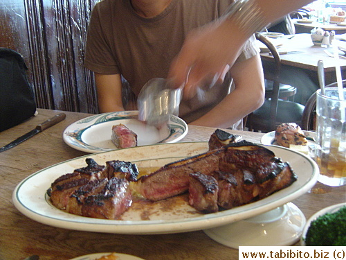 Serving the meat