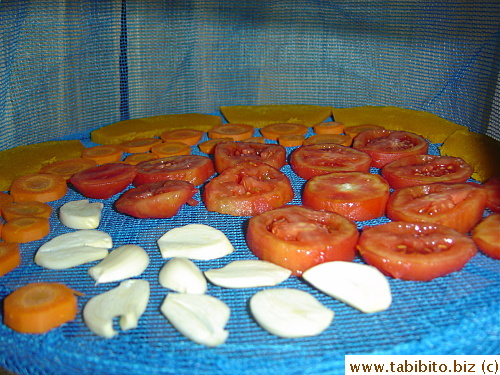 Experiment includes pumpkin, tomatoes, garlic and I added shiitake mushrooms later
