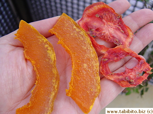 Pumpkin's the same. Only tomatoes are salvageable