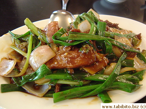 Stirfried venison with scallions (small) S$20