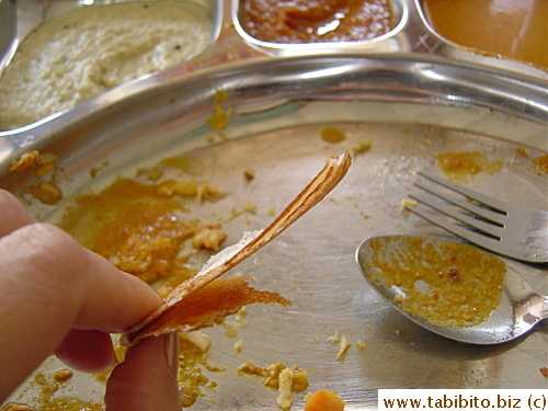 The edges of the dosa were crispy