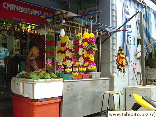 There are plenty of flower stands in Little India
