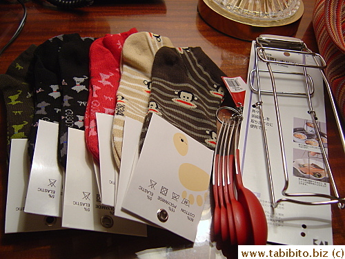 For me and friends.  Been looking around for a set of elongated measuring spoons and lifter in Tokyo for awhile with no luck, found both in Takashimaya