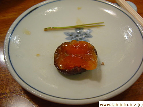 The creamy yolk-on-dried shiitake mushroom was unusual but good
