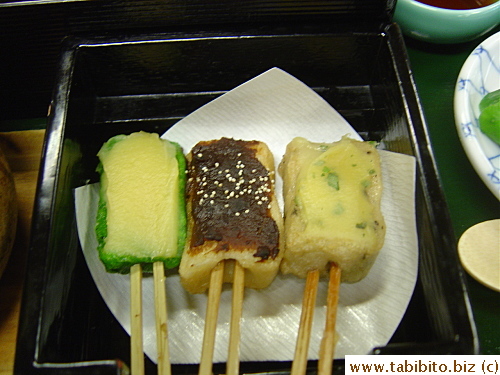 Namafu with different types of miso