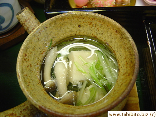 Fish and spring veggies soup