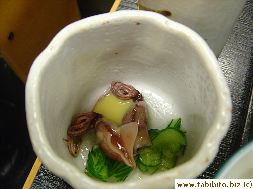 Some kind of baby squid salad