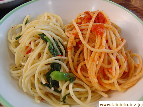 Only two kinds of spaghetti to choose from