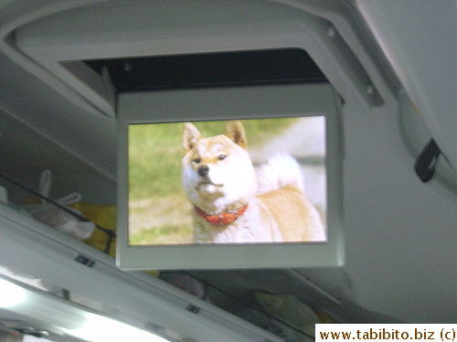 On the way, they showed us a Japanese movie about a dog named Mari.  Many people sobbed watching the movie including my friend