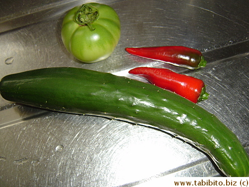 Picked for making a salad
