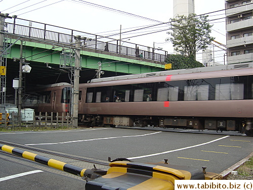 A train zipped past