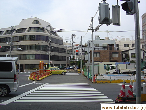 cross that and then cross to the other side of the street